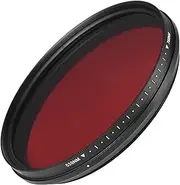 YANGZY 82mm Adjustable Infrared Filter IR Pass X-Ray Lens Filter Variable from 530nm to 750nm Compatible with Canon Nikon Sony DSLR Camera
