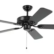Eglo Waikiki 52" Timber 5 Blade AC Ceiling Fan with Pull Cord - Hampton Style Fan