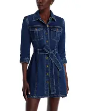 Cinq a Sept Clea Button Front Denim Mini Dress