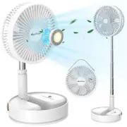Marchpower Foldable Oscillating Standing Fan with Remote, 8" Portable Powerfu...