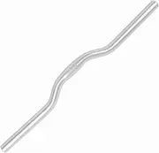 Phefop Colorful Aluminum Bicycle Riser Bar Fashionable Handlebar for Fixed Gear Bikes Cycling Fans (Silver)