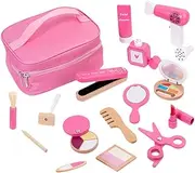 Up Beauty Set Wood Make -up Toy Set Children Do Games Make -up Kit for Girls for Princess