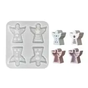Versatile Atmosphere Light Silicone Mold 4 Pattern Angel Shaped Ornament Mould