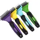 Comfortable Handle Undercoat Rake Comb Pet Dog Fur Knot Cutter For Dog Cat