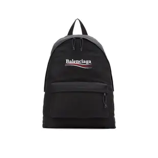 BALENCIAGA 18FW 可樂 標語 LOGO字母 黑色 雙肩包 後背包 巴黎世家