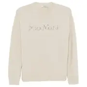 MaxMara Kassel Glitter Logo Cashmere Knit Beige 2429366163 008 119577580