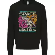 Retro Space Video Game Arcade Alien Kids Sweatshirt Jumper