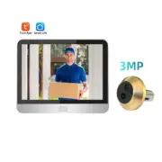 Tuya Smart 3MP Outdoor Wireless Door Peephole Video Eye Camera 2.4G Wifi Night V