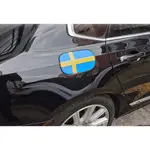 【JACOB】VOLVO XC60 XC90 瑞典 瑞典國旗 油箱蓋 飾貼 飾板 裝飾片 不鏽鋼 貼片