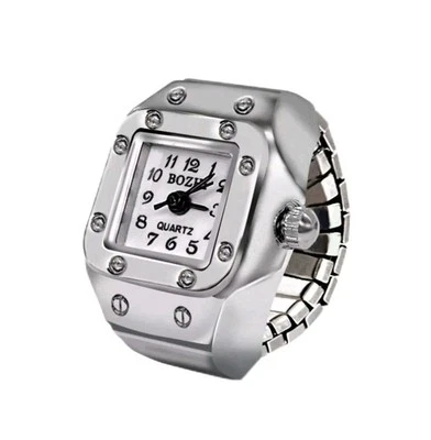 Finger Ring Watch Elastic Band Quartz Analog Watch Creative Gift For Men Women