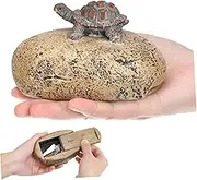 Box Rock Key Hider with Turtle Statue Durable Concealed Storage Box for Spare Keys Garden Decor and Outdoor Security