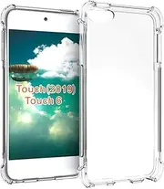 TIYA Case Clear for Apple iPod Touch 6/7 TPU Four Corners Cover Transparent Soft