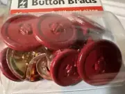New Hot off the Press 80969 Red Button Brads package of 15 TX