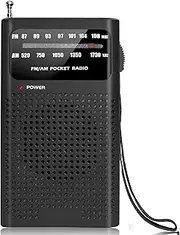Benss Small Radios Portable AM FM, transistor radios 2AA Battery Operated with Best Reception, Radio with Speaker & Headphone Jack, Pocket Radio for Indoor, Outdoor and Emergency Use(Black)