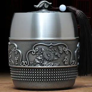 錫茶葉罐擺件錫器錫罐盒家用工藝品防潮密封存茶罐儲茶罐定制禮品