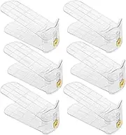 Shoe Slots Organizers Non Slip Shoe Stand Clear Shoe Space Saver Adjustable Shoe Stacker Shoe Rack Holder Easy to Clean Elegant Sneakers Display Tray Rack