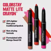 REVLON ColorStay Matte Lite Crayon Lightweight Lipstick - Choose color