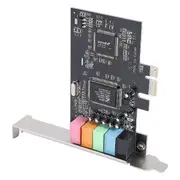 PCIe Sound Card 5.1, PCI Express Surround Card 3D Stereo Audio with High Sound Performance PC Sound Black