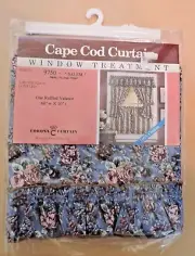 CAPE COD CURTAIN RUFFLED VALANCE 60"w x 10"l FLORAL PRINT NEW IN PACKAGE