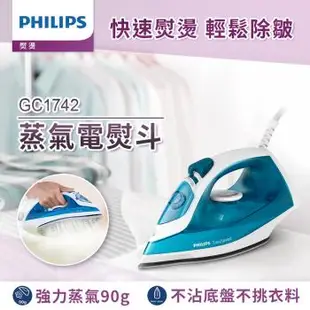 Philips 飛利浦 蒸氣電熨斗 GC1742 (藍白色)