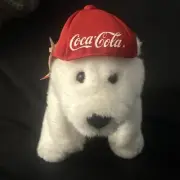 Vintage 1995 Coca Cola Coke Polar Bear Plush Creations by Dakin Red Hat Tags
