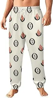[Generic] Men's Sweatpants, Rugby and Flame Symmetry-65, Polyester Joggers, Sweatpants Jogging Pants for Workout Running