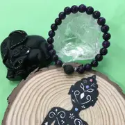 Child's Charoite and Lava Stone Aromatherapy Diffuser Bracelet - Handcrafted - Transformation, Insight and Spirituality