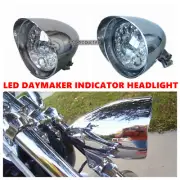 5.75" Chrome LED indicator bullet headlight Harley breakout rocker FXSB FXCW