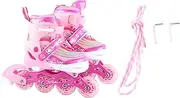 Children Adjustable Inline Skates Soft Roller Skates Kids Skating Shoes for Rainbow Lights