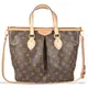 【9.8成新】Louis Vuitton LV M40145 PALERMO PM 經典花紋兩用購物包#598現金價$35,800