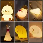Table Lamp LED Silicone Duck Touch Multicolor Modern Portable USB Medium Decor