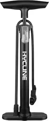 Hycline Bicycle Floor Pump 150PSI Bike Air Pump with Gauge Presta & Schrader Val