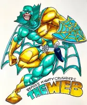THE WEB Original Outsider Comic Fan Art Remco Mighty Crusaders Batman Spiderman