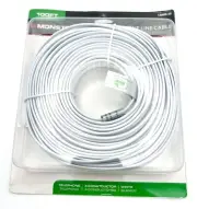 Monster Just hoot it up 140095-00 100 ft. White Modular Telephone Line Cable