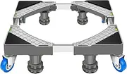 Washing Machine Base with Wheels，Movable Base for Fridge，Fridge Stand Mobile Base Size Adjustable Multi-Functional Heavy Duty Base for Dryer,Washing Machine and Refrigerato 4 Legs and 4 Wheels