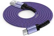 6FT USB Type C to USB A Cable for OPPO Find X8s, X8 Pro, 3A Fast Charging Long Android USBC Phone Power Charger Braided Cord for Galaxy Z Fold6 S24 Ultra S24+ Android Type-C Cable, iPhone 16 USBC Cord