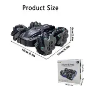 Catzon 2.4Ghz Remote Control Car 360 Rotating RC Stunt Cars with headlights Double Sided Fast Flips Cars for 6-12 Year Old Kids Silver