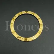 Gold Metal Bezel Insert Fits For Rolex 40MM Yacht Master GMT Watch Seiko 6309