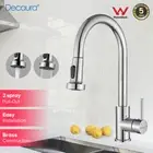 Decaura Brass Kitchen Faucet Mixer Pull Out Basin Tap Swivel Spout Chrome 2-Mode