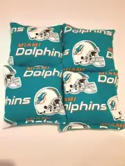 4 Cornhole Bag Set Corn Hole Miami Dolphins
