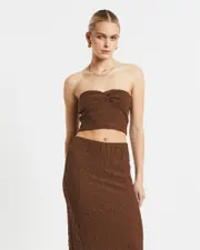 Skyla Texture Twist Bandeau Top