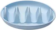 Fonowx Taco Holder Stand Silicone Home Non Slip for Party Holds 4 Tacos Each Serving Tray Taco Plates, Blue