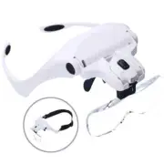 Multi-lens Head Mounted Magnifying Glasses LED Light AAA Battery Type Manifier