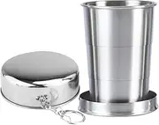 Foldable Stainless Steel Cup: Camping Folding Travel Mug, Compact Metal Drink Cup | Reusable Shot Cup, Outdoor Leakproof, Hiking Equipment Port