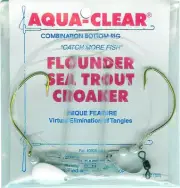 Aqua Clear FW-1P2S Hi/Lo Fluke/ Flounder/Trout/Croaker 2/0 WG Gold