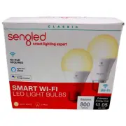 Soft White LED Smart Wifi Light Bulbs Alexa Google Compatibility 2-Pack W31-N11
