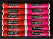 12pk CHAP ICE CHERRY & WATERMELON SOOTHE DRY CHAPPED LIP BALM CHAPSTICK EX 11/27
