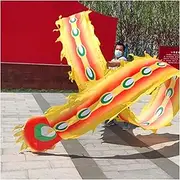 Dragon Dance Silk 3D Dragon Dance Ribbon Slope Dragon Throw Streamer Silk-Like Flowy Chinese Dragon Ribbon Streamer + Travel Bag (Size : Length 8m/26ft)