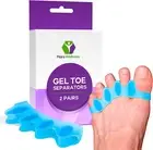 2 Pack Toe Separators Gel Universal Spreader Straightener Overlapping Foot Pain