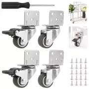 4 Pcs Furniture Castors Heavy Duty Casters Stable Swivel Plate Casters◺